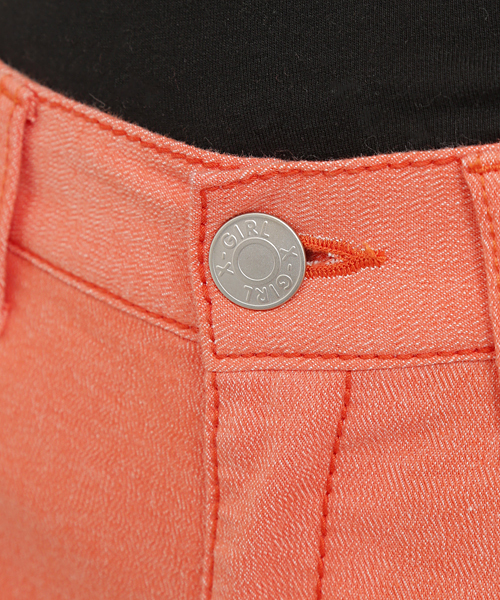 X-girl(エックスガール)の「HEAVY STITCH DENIM SHORTS(その他パンツ・レディース・ブラック/オレンジ/ブルー・0/2/1)」の8枚目の写真