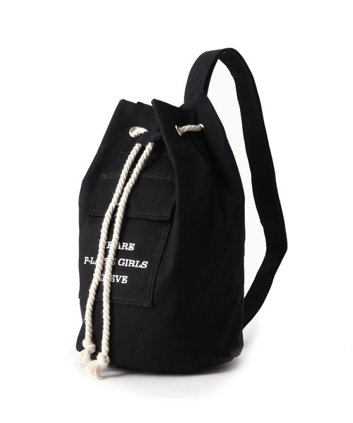 セール ニコラ掲載 ロゴ巾着ワンショルダーバッグ ショルダーバッグ Pink Latte ピンクラテ のファッション通販 Zozotown