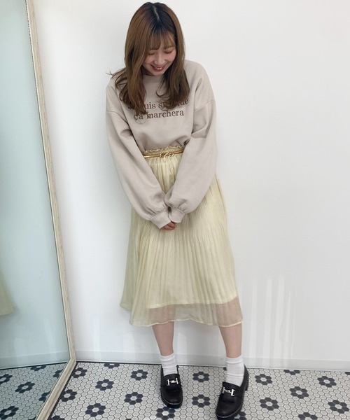 apres jour(アプレジュール)の「ラメシアープリーツスカート【ZOZOTOWN限定アイテム】(スカート・レディース・ベージュ/グレー/アイボリー/ミント/モカ・フリー)」の13枚目の写真