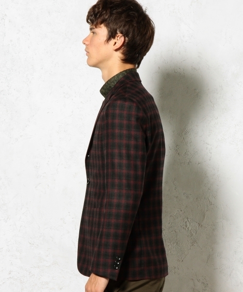 green label relaxing（グリーンレーベルリラクシング）の「□WOOL DK/TTN/CHK BLZR ジャケット ◆（テーラードジャケット・メンズ・ダークグレー/ネイビー・MEDIUM/SMALL/X-SMALL/X-LARGE/LARGE）」の10枚目の写真