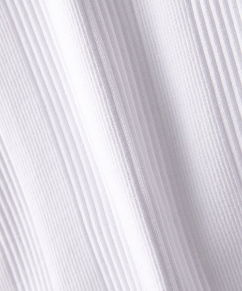 classicalelf（クラシカルエルフ）の「ランダムリブ ヘンリーネック無地ミドル丈ロングTシャツ（長袖）（Tシャツ/カットソー・レディース・ブラック/ホワイト/杢グレー/ベージュ/チャコール/ブラウン・LARGE/XXX-LARGE/X-LARGE/MEDIUM/XX-LARGE）」の9枚目の写真