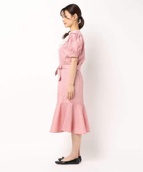 ワンピース pansy collar dress slit zip big collar one-piece – BUNNY APARTMENT