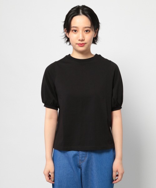 PAGEBOY（ページボーイ）の「ボリュームスリーブTEE（Tシャツ/カットソー・レディース・オフホワイト/ブラック/グレイッシュベージュ/モスグリーン/パープル/イエロー系その他/ダークブラウン・FREE）」の18枚目の写真