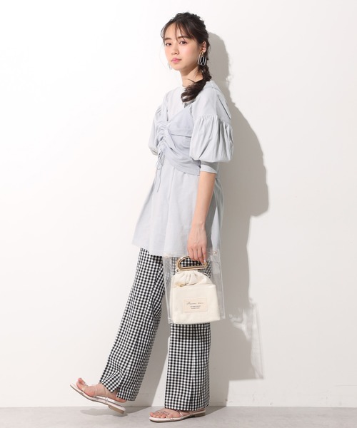 one after another NICE CLAUP(ワンアフターアナザーナイスクラップ)の「2枚SETチュニック(アンサンブル・レディース・ベージュ/グレー/オフホワイト・FREE)」の15枚目の写真