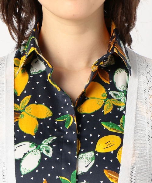 NARACAMICIE（ナラカミーチェ）の「ＭＩＸアイレット柄ロングカーディガン（カーディガン/ボレロ・レディース・ホワイト/ネイビー・MEDIUM）」の11枚目の写真