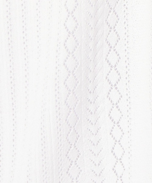 NARACAMICIE（ナラカミーチェ）の「ＭＩＸアイレット柄ロングカーディガン（カーディガン/ボレロ・レディース・ホワイト/ネイビー・MEDIUM）」の10枚目の写真