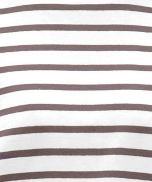 PairPair（ペアペア）の「ロールアップボーダーT（Tシャツ/カットソー・レディース・ライトベージュ/モカ/ベージュ・FREE）」の12枚目の写真