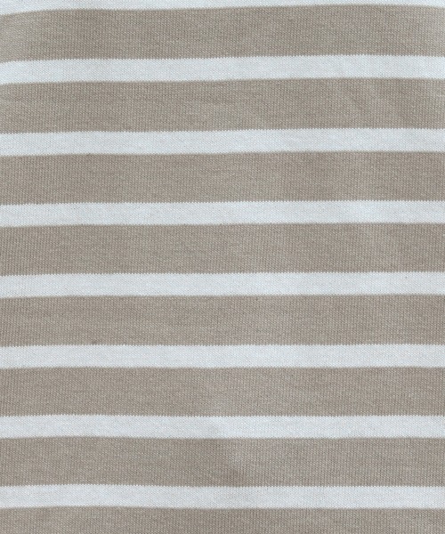 PairPair（ペアペア）の「ロールアップボーダーT（Tシャツ/カットソー・レディース・ライトベージュ/モカ/ベージュ・FREE）」の9枚目の写真