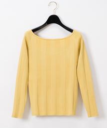 レースアップリブニットTOP