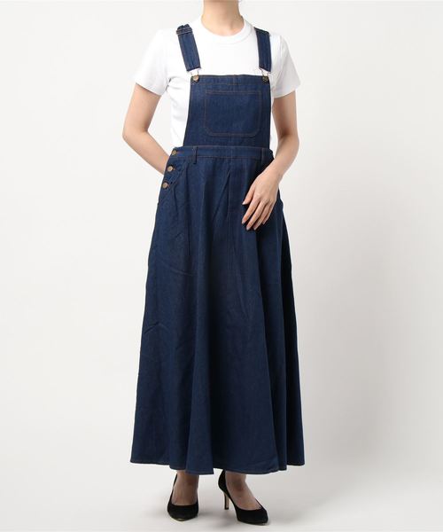 KOBE LETTUCE（コウベレタス）の「2wayジャンパースカート（ジャンパースカート・レディース・ホワイト系その他/ブラック系その他/ホワイト系その他2/カーキ/グリーン系その他/ブラック系その他2/ブルー系その他/ブルー系その他2/ブラック系その他3/ブラック系その他4・1/2）」の20枚目の写真