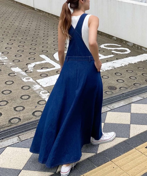 KOBE LETTUCE（コウベレタス）の「2wayジャンパースカート（ジャンパースカート・レディース・ホワイト系その他/ブラック系その他/ホワイト系その他2/カーキ/グリーン系その他/ブラック系その他2/ブルー系その他/ブルー系その他2/ブラック系その他3/ブラック系その他4・1/2）」の15枚目の写真