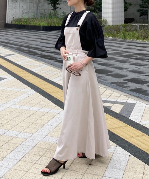 KOBE LETTUCE（コウベレタス）の「2wayジャンパースカート（ジャンパースカート・レディース・ホワイト系その他/ブラック系その他/ホワイト系その他2/カーキ/グリーン系その他/ブラック系その他2/ブルー系その他/ブルー系その他2/ブラック系その他3/ブラック系その他4・1/2）」の14枚目の写真