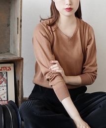 【ロングシーズン楽しめる、安心の綿100％】オーディナリー コットンニット セーター［Vネック］