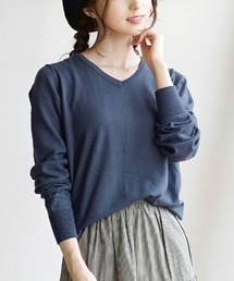 【ロングシーズン楽しめる、安心の綿100％】オーディナリー コットンニット セーター［Vネック］