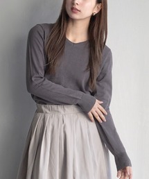 【ロングシーズン楽しめる、安心の綿100％】オーディナリー コットンニット セーター［Vネック］