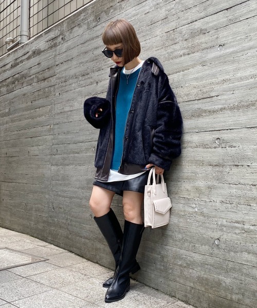 PAGEBOY（ページボーイ）の「フェイクレザーラップショートパンツ（その他パンツ・レディース・オフホワイト/ブラック・FREE）」の8枚目の写真