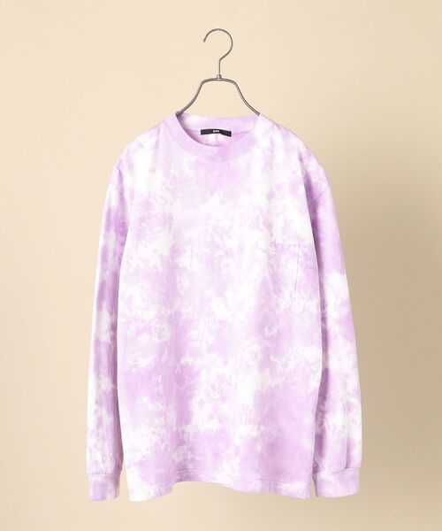 SHIPS（シップス）の「【WEB限定】SHIPS: タイダイ ロングスリーブ Tシャツ (ロンT)（Tシャツ/カットソー・メンズ・ラベンダー/ブラック/ブルー/ライトグレー・MEDIUM/X-LARGE/SMALL/LARGE）」の4枚目の写真