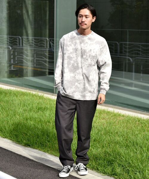 SHIPS（シップス）の「【WEB限定】SHIPS: タイダイ ロングスリーブ Tシャツ (ロンT)（Tシャツ/カットソー・メンズ・ラベンダー/ブラック/ブルー/ライトグレー・MEDIUM/X-LARGE/SMALL/LARGE）」の5枚目の写真