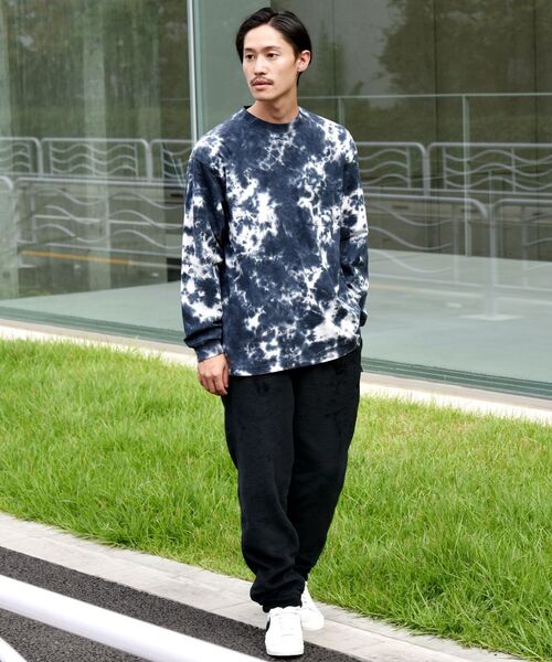 SHIPS（シップス）の「【WEB限定】SHIPS: タイダイ ロングスリーブ Tシャツ (ロンT)（Tシャツ/カットソー・メンズ・ラベンダー/ブラック/ブルー/ライトグレー・MEDIUM/X-LARGE/SMALL/LARGE）」の7枚目の写真