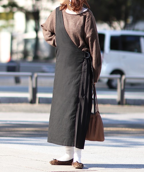 セール サイドプリーツ切替 ワンショルダー アシメワンピース ジャンスカ ワンピース Voov ブーブ のファッション通販 Zozotown