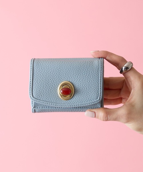 HASHIBAMI(ハシバミ)の「【HASHIBAMI】天然石 ミニウォレット(財布・レディース・ベージュ/グレー/カーキ/シルバー/ピンクベージュ/ピンク系その他/ラベンダー/ゴールド/ブラック/ペールイエロー/グレー系その他/ナチュラル/グレイッシュブルー/サックスブルー/ミント/オレンジ/モカ/ライトグレー/ライラック/ブロンズ/イエロー/ブルーパープル/ボルドー/グリーン/ネイビー/ライトピンク/ライトグリーン/サンドベージュ/ターコイズブルー/マルチ/モスグリーン/ブラウン/イエロー系その他/ベビーピンク/マジェンタ/ホワイト/アクア/レモンイエロー/ふじ色系/ライトオレンジ系/ライトグリーン系/チャコールグレー/ベージュ系/ローズ/ダークグリーン/イエロー系その他2/プラム/ライトブルー/エメラルド/ブルー/ライトブラウン/ネイビー系/シャンパン/ブラック系/マルーン/レッド/ライトイエロー/ロイヤルブルー・FREE)」の1枚目の写真