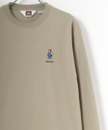 BEN DAVIS/ベンデイビス ワンポイント ミニゴリラ刺繍 バックプリント ロングスリーブTシャツ