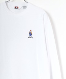 BEN DAVIS/ベンデイビス ワンポイント ミニゴリラ刺繍 バックプリント ロングスリーブTシャツ