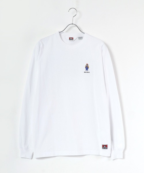 BEN DAVIS（ベンデイビス）の「BEN DAVIS/ベンデイビス ワンポイント ミニゴリラ刺繍 バックプリント ロングスリーブTシャツ（Tシャツ/カットソー・メンズ・ホワイト/ブラック/ベージュ/ダークグリーン・S/M/L/XL）」の9枚目の写真