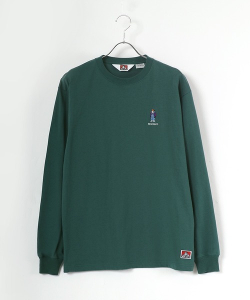 BEN DAVIS（ベンデイビス）の「BEN DAVIS/ベンデイビス ワンポイント ミニゴリラ刺繍 バックプリント ロングスリーブTシャツ（Tシャツ/カットソー・メンズ・ホワイト/ブラック/ベージュ/ダークグリーン・S/M/L/XL）」の15枚目の写真