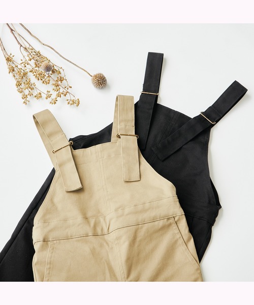 セール】【Litone】シンプルサロぺット（ベージュ）（サロペット