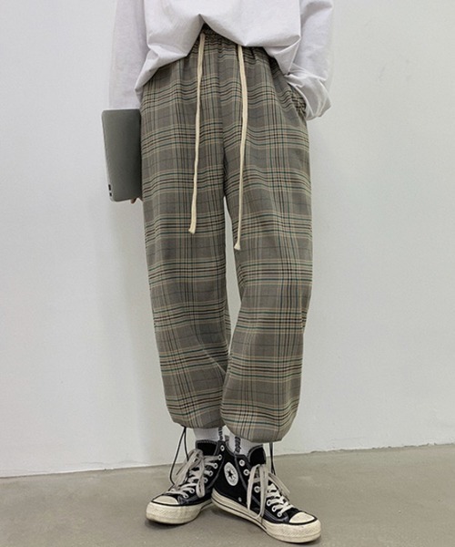Wb Originals 21ss シェフパンツ ウエストゴム 裾ゴム チェック ワイドシルエット スラックス Westboy ウエストボーイ のファッション通販 Zozotown