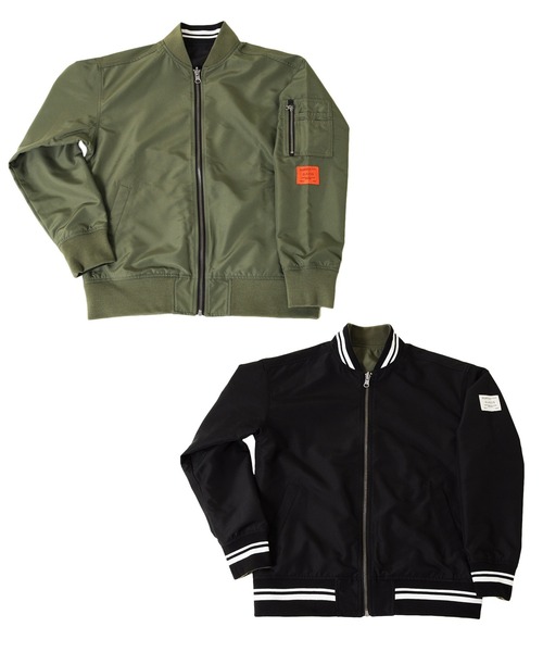 GLAZOS（グラソス）の「リバーシブルMA-1（MA-1・キッズ・ブラック/カーキ・140cm/150cm/160cm/170cm/130cm）」の3枚目の写真