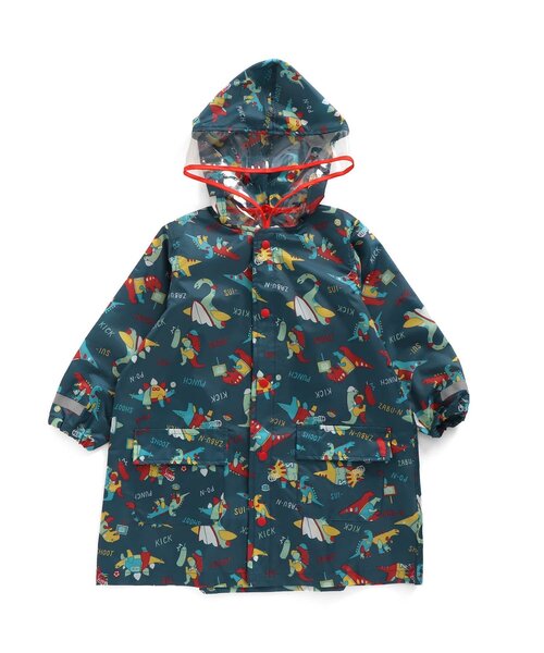 BREEZE（ブリーズ）の「■4色3柄ランドコート（レインコート/ポンチョ・キッズ・ネイビー/グレー/ピンク/アイボリー・100/110/120/130）」の3枚目の写真