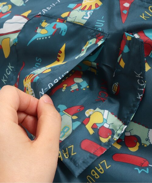 BREEZE（ブリーズ）の「■4色3柄ランドコート（レインコート/ポンチョ・キッズ・ネイビー/グレー/ピンク/アイボリー・100/110/120/130）」の14枚目の写真