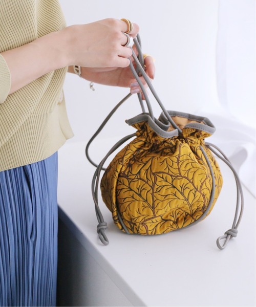 Simplicite（サンプリシテ）の「リーフジャガードドロストバッグ（ショルダーバッグ・レディース・ブルー系その他/グリーン/イエロー・FREE）」の3枚目の写真