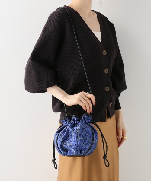 Simplicite（サンプリシテ）の「リーフジャガードドロストバッグ（ショルダーバッグ・レディース・ブルー系その他/グリーン/イエロー・FREE）」の4枚目の写真