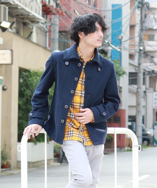 GIORDANO(ジョルダーノ)の「メルトンドンキージャケット(ブルゾン・メンズ・ブラック/ベージュ/ネイビー・LARGE/MEDIUM)」の3枚目の写真