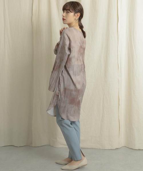 SENSE OF PLACE by URBAN RESEARCH（センスオブプレイスバイアーバンリサーチ）の「タイダイワッシャーチュニックブラウス（Tシャツ/カットソー・レディース・ライトベージュ/ブラウン・ONE）」の12枚目の写真