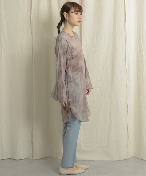 SENSE OF PLACE by URBAN RESEARCH（センスオブプレイスバイアーバンリサーチ）の「タイダイワッシャーチュニックブラウス（Tシャツ/カットソー・レディース・ライトベージュ/ブラウン・ONE）」の13枚目の写真