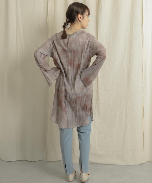 SENSE OF PLACE by URBAN RESEARCH（センスオブプレイスバイアーバンリサーチ）の「タイダイワッシャーチュニックブラウス（Tシャツ/カットソー・レディース・ライトベージュ/ブラウン・ONE）」の14枚目の写真