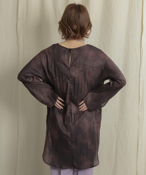 SENSE OF PLACE by URBAN RESEARCH（センスオブプレイスバイアーバンリサーチ）の「タイダイワッシャーチュニックブラウス（Tシャツ/カットソー・レディース・ライトベージュ/ブラウン・ONE）」の17枚目の写真