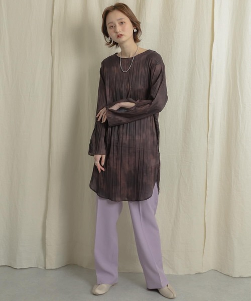 SENSE OF PLACE by URBAN RESEARCH（センスオブプレイスバイアーバンリサーチ）の「タイダイワッシャーチュニックブラウス（Tシャツ/カットソー・レディース・ライトベージュ/ブラウン・ONE）」の19枚目の写真