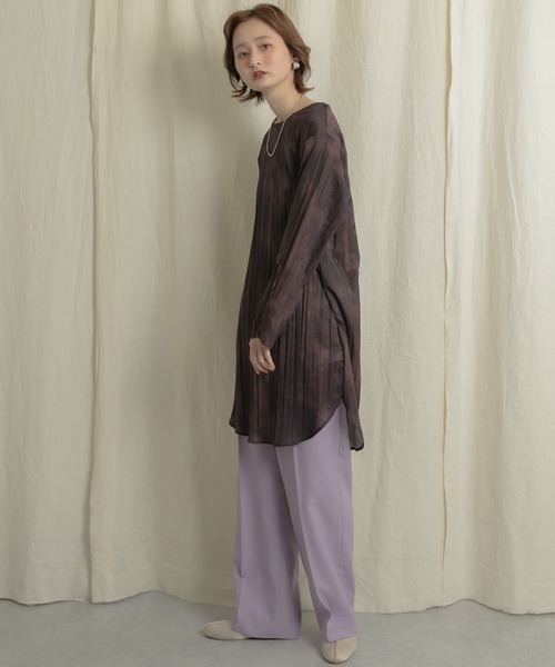 SENSE OF PLACE by URBAN RESEARCH（センスオブプレイスバイアーバンリサーチ）の「タイダイワッシャーチュニックブラウス（Tシャツ/カットソー・レディース・ライトベージュ/ブラウン・ONE）」の20枚目の写真