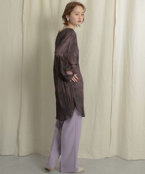 SENSE OF PLACE by URBAN RESEARCH（センスオブプレイスバイアーバンリサーチ）の「タイダイワッシャーチュニックブラウス（Tシャツ/カットソー・レディース・ライトベージュ/ブラウン・ONE）」の21枚目の写真