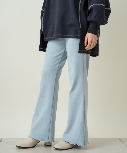 Kastane（カスタネ）の「メロウフレアパンツ（その他パンツ・レディース・サックスブルー/オレンジ/アイボリー・1/2）」の6枚目の写真
