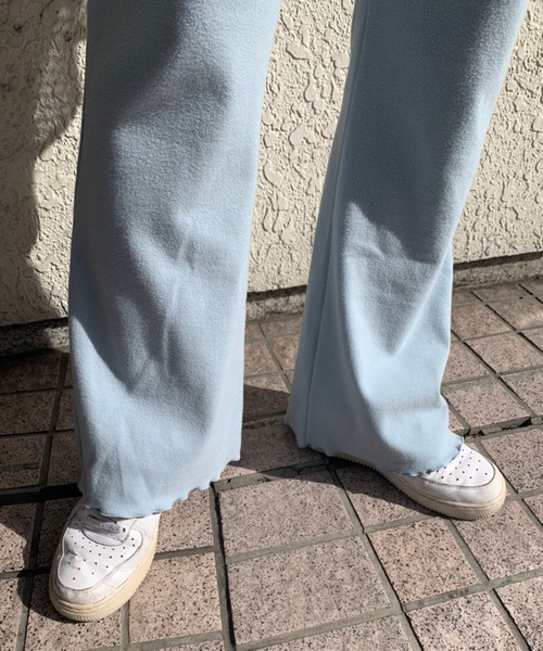 Kastane（カスタネ）の「メロウフレアパンツ（その他パンツ・レディース・サックスブルー/オレンジ/アイボリー・1/2）」の11枚目の写真