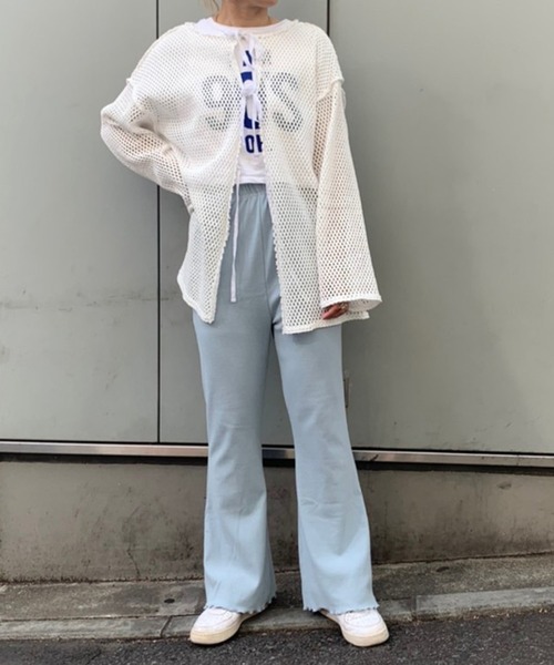 Kastane（カスタネ）の「メロウフレアパンツ（その他パンツ・レディース・サックスブルー/オレンジ/アイボリー・1/2）」の14枚目の写真