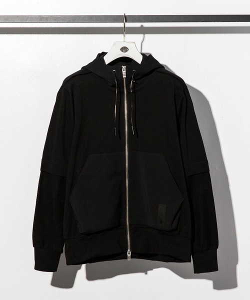 C DIEM（カルペディエム）の「C DIEM(カルペディエム)フェイクレイヤードパーカー（パーカー・メンズ・ブラック/カーキ・S/M/L）」の2枚目の写真