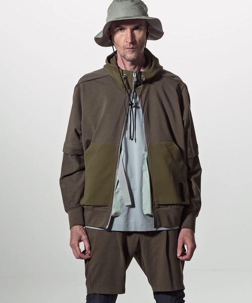 C DIEM（カルペディエム）の「C DIEM(カルペディエム)フェイクレイヤードパーカー（パーカー・メンズ・ブラック/カーキ・S/M/L）」の5枚目の写真