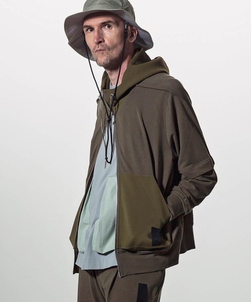 C DIEM（カルペディエム）の「C DIEM(カルペディエム)フェイクレイヤードパーカー（パーカー・メンズ・ブラック/カーキ・S/M/L）」の11枚目の写真